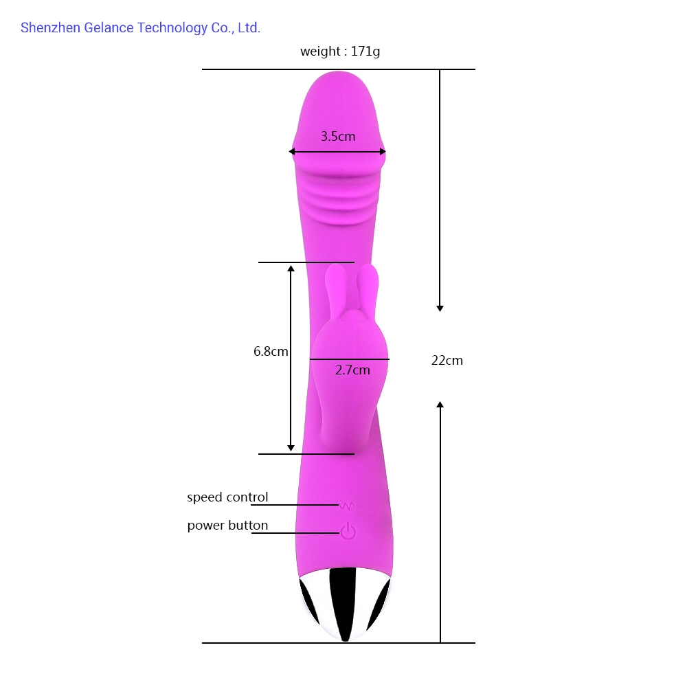 New Creative Different Double Motors Sex Toys Adult Massage Rabbit Thrusting Vibrator