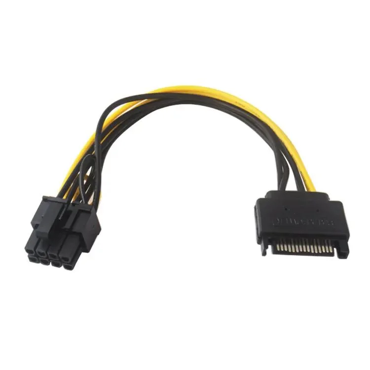 SATA Power Cable SATA15 Pin to 8pin (6+2) PCI Express Graphics Video SATA Cable