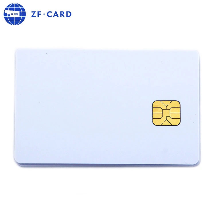 Free Sample FM4428 Blank Card Contact Smart Chip RFID Card