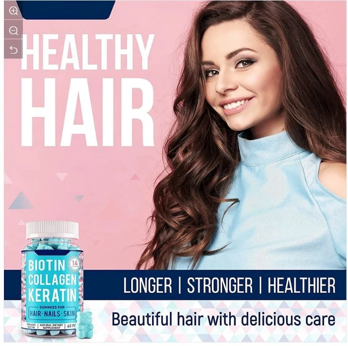 Private Label Gummy vitaminas crescimento do cabelo e cuidados de saúde suplementos para Desenvolvimento da promoção