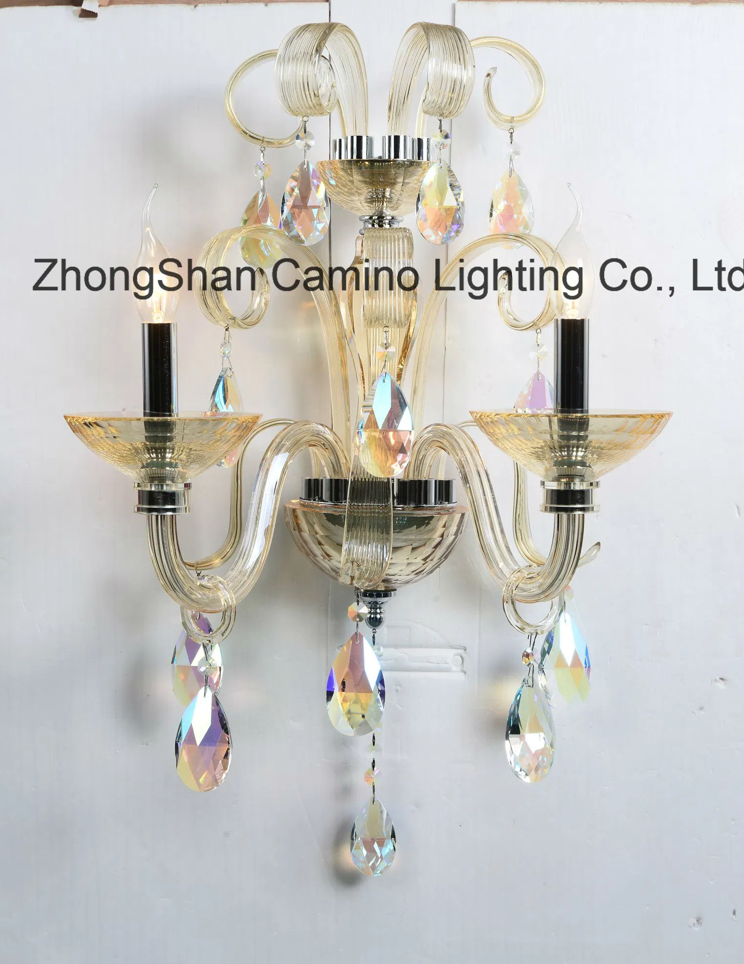 French Style Crystal Wall Sconce, Ab Color, Swarovski Elements Crystal Wall Lamp