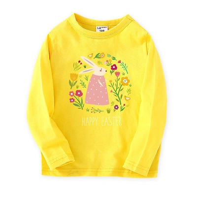 Children Clothes Girls Bottoming Shirt Autumn Baby Kids Cute Floral Print T-Shirt Top for Children Warm Clothes