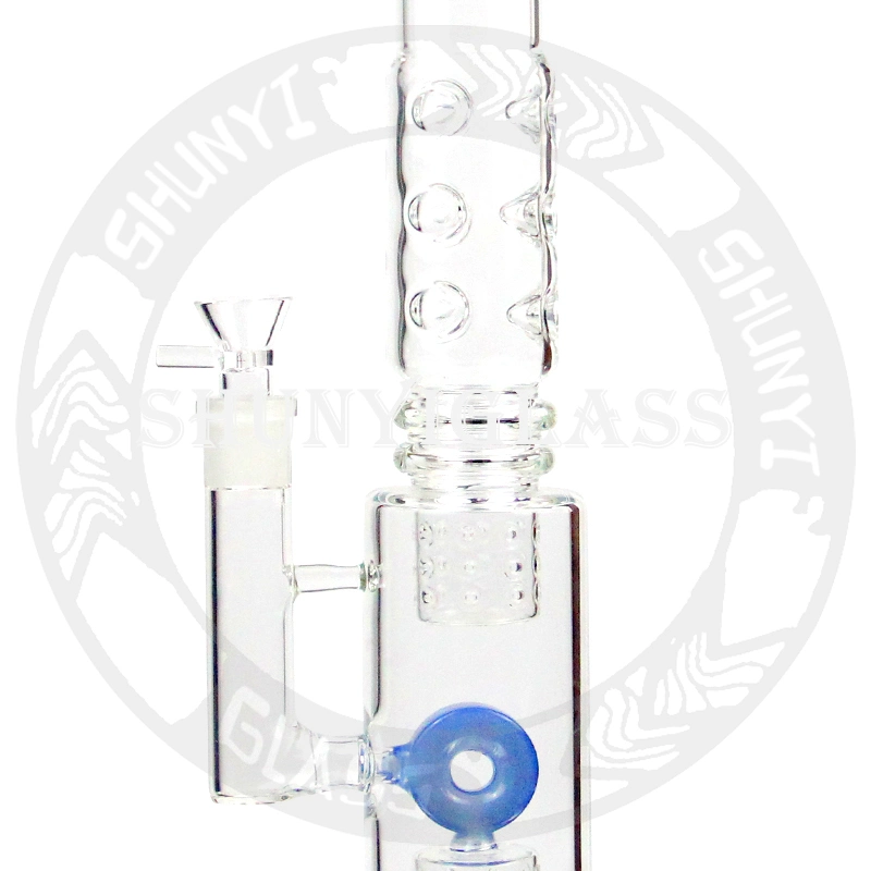 High Donut PERC base droite verre fumée tuyau Hookah