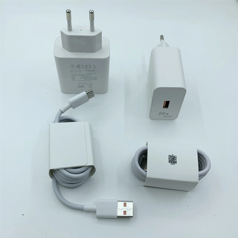 for Huawei Super Fast Charger Max 66W 6A USB-C Cable Mobile Phone Pd Adapter for Honor EU Plug Supercharge