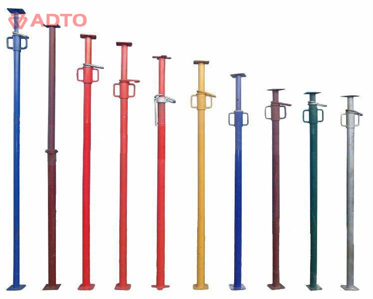 Painting Powder Coated Light Duty Adjustable Acrow Shoring Props Formwork Steel Prop Scaffoldings Shoring Jack Post