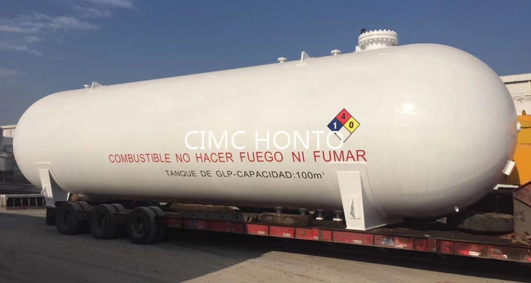 Cimc 50 60 80 100 120cbm Propane Butane Gas Storage Tank LPG Bullet Cylinder for Somalia