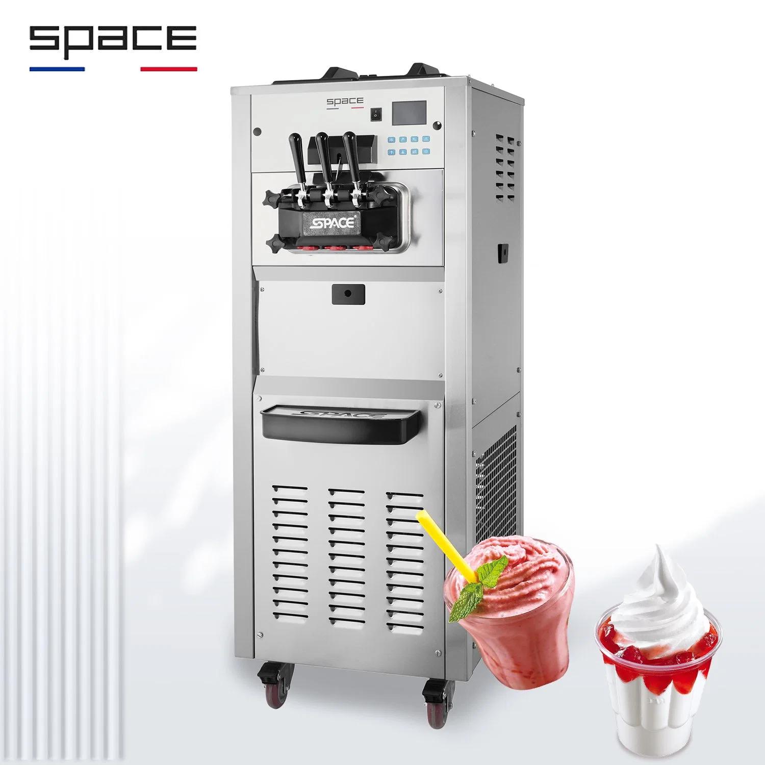 Space Air Pump Feed Soft Serve Ice Cream and Frozen Yogurt Machine (6240A)