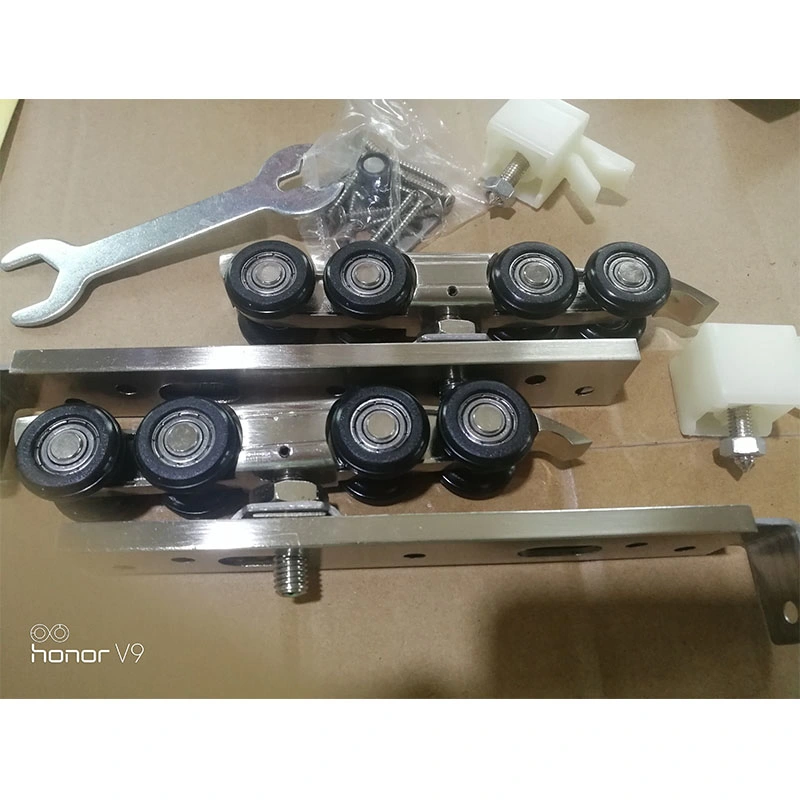 En1527 Certified Stainless Steel Wooden Sliding Door Roller System Hardware with Low-Noise Silent