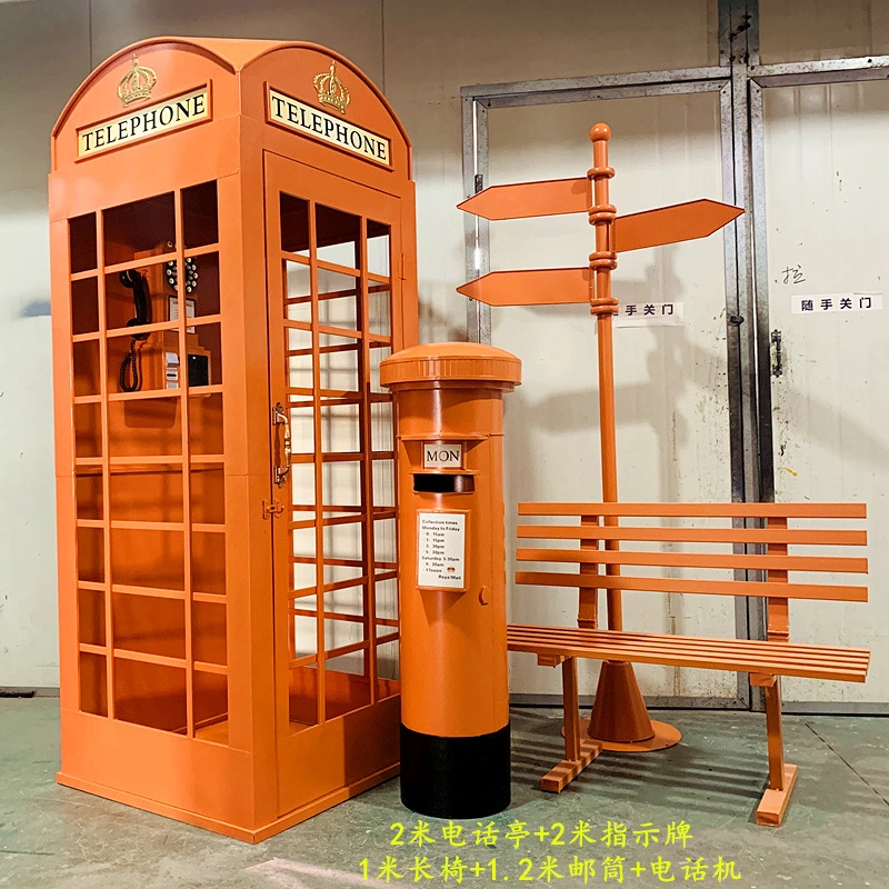 Estilo Europeu Retro Londres artesanato de ferro cabine telefônica