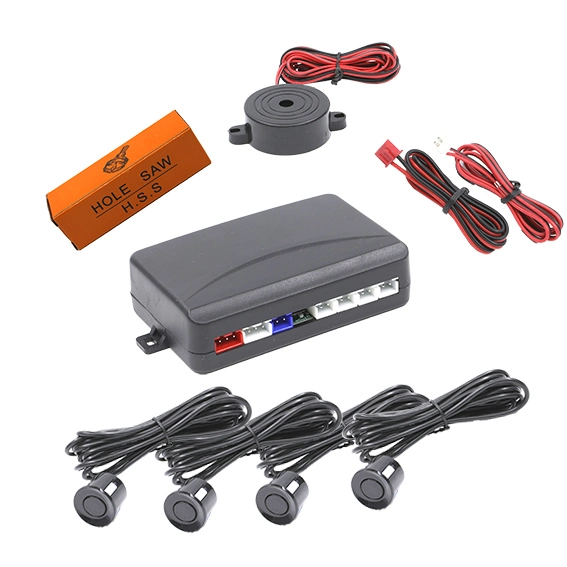 Car LED Parking System Kit 4 Sensors Reverse Radar Sound Alert Indicator System Sensor with Multi-Colors Customization