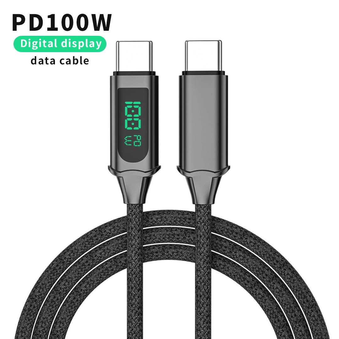 pantalla digital de 100W C USB a USB Cable de tipo C Usbc Pd la carga rápida cable cargador USB-C 5Typec 2m de cable para el MacBook Samsung Xiaomi poco