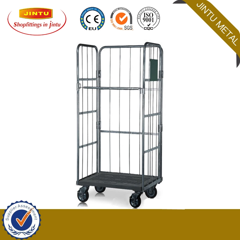 Wire Mesh Warehouse Roll Cage Trolley Roll Container