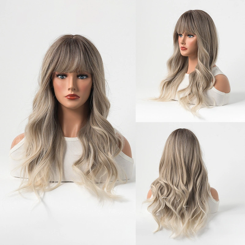 Hot Sale Factory Directly Pop Curly Ombre High Temperture Synthetic Hair Wigs