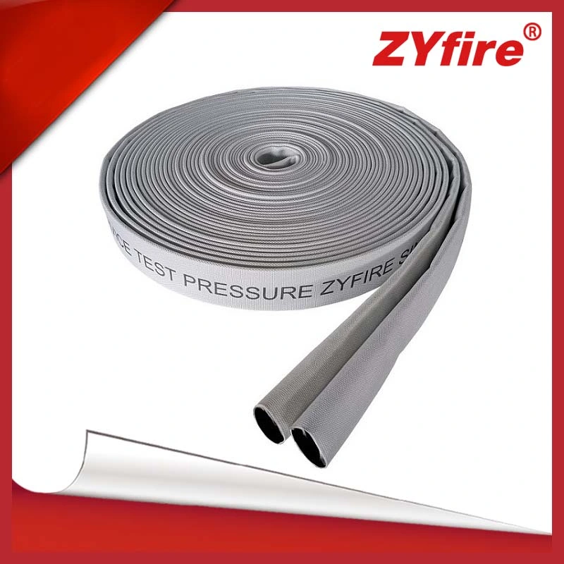 Zyfire Single Doble Chaqueta lienzo recubierto TPU / revestimiento de caucho EPDM 2pulgada manguera contra incendios