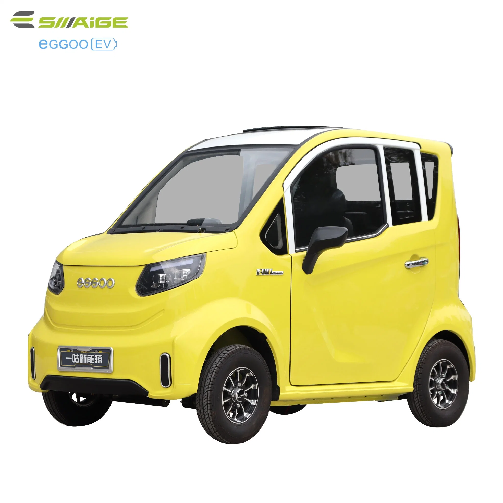 Saige EV 2500W 3000W 45-65km/Hr Max Speed 60V100ah Lead Acid Battery Electric Car with Air Condition and Rear View Camera