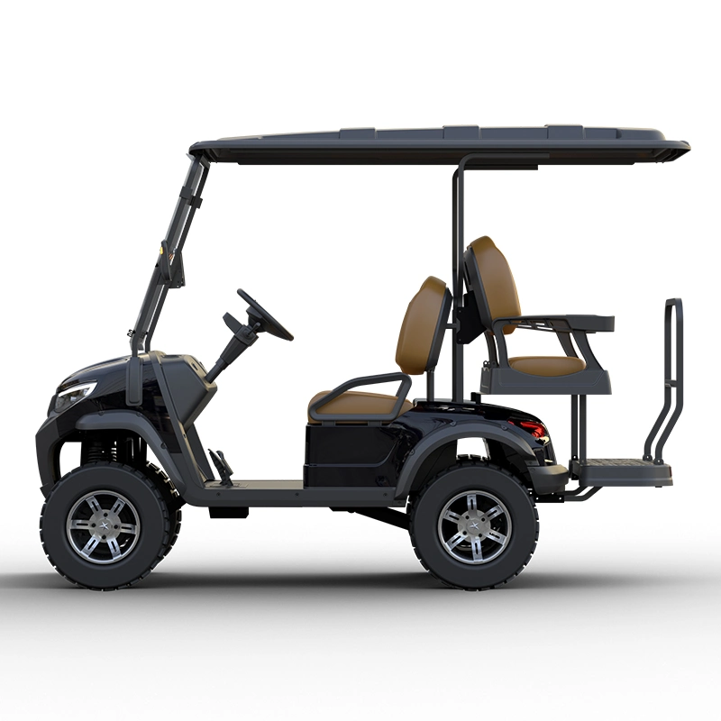 48/72V New Style M Modern Fashion 2023 Brand Design 4 Seat Sightseeing Bus Club Cart Electric Golf Buggy Hunting Cart with Black DOT