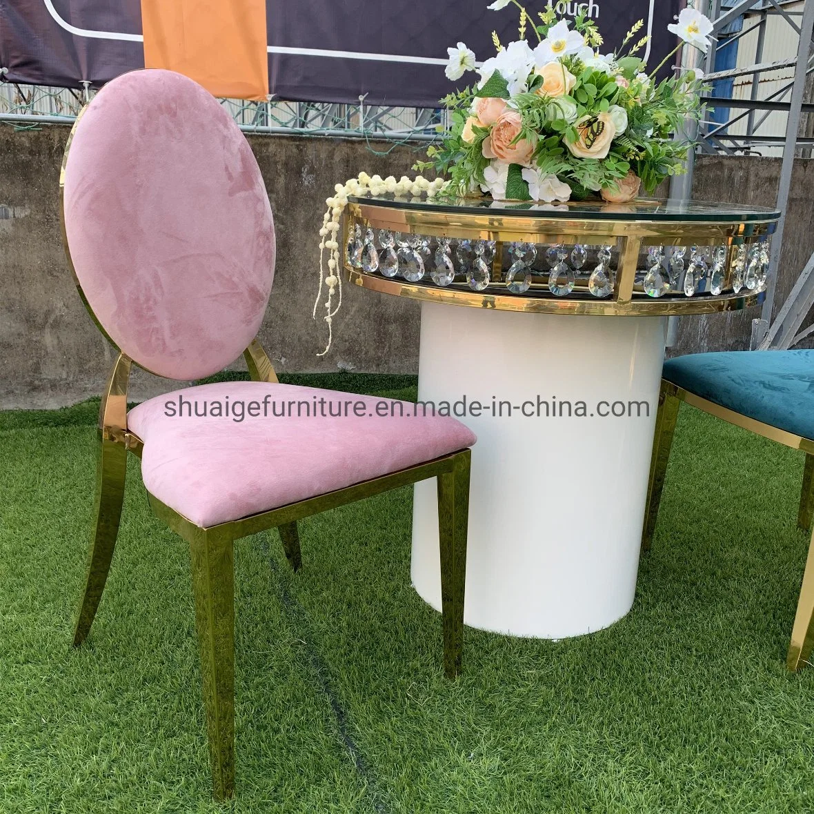 Startseite Möbel Rosa Farbe Esszimmerstuhl für Wohnzimmer Veranstaltungen