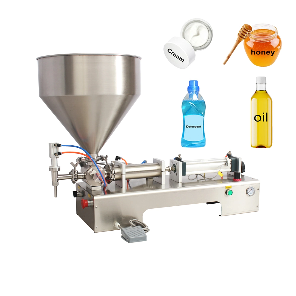 Hzpk Pneumatic Electric Single Head Bottle Honey Paste Filling Machine