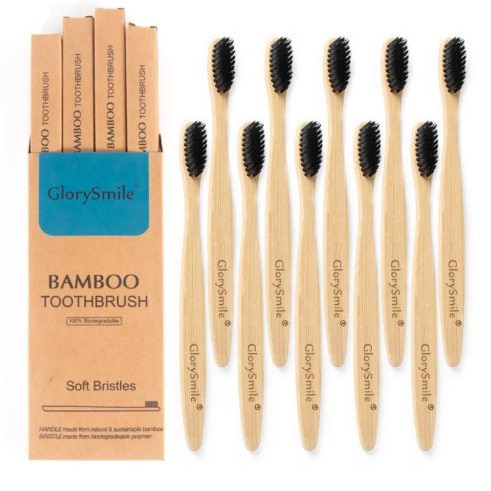 Travel Use Portable Disposable Single Pack Bamboo Toothbrush OEM Biodegradable Toothbrush