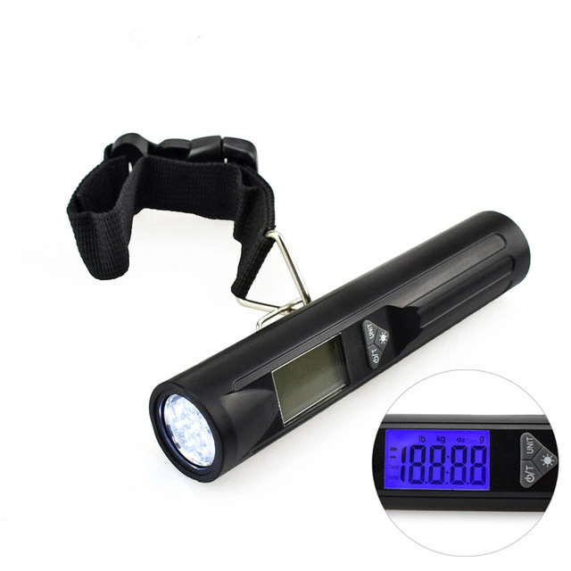 110lb Flashlight portable Digital Travel Weight Fishing Scale 50kg