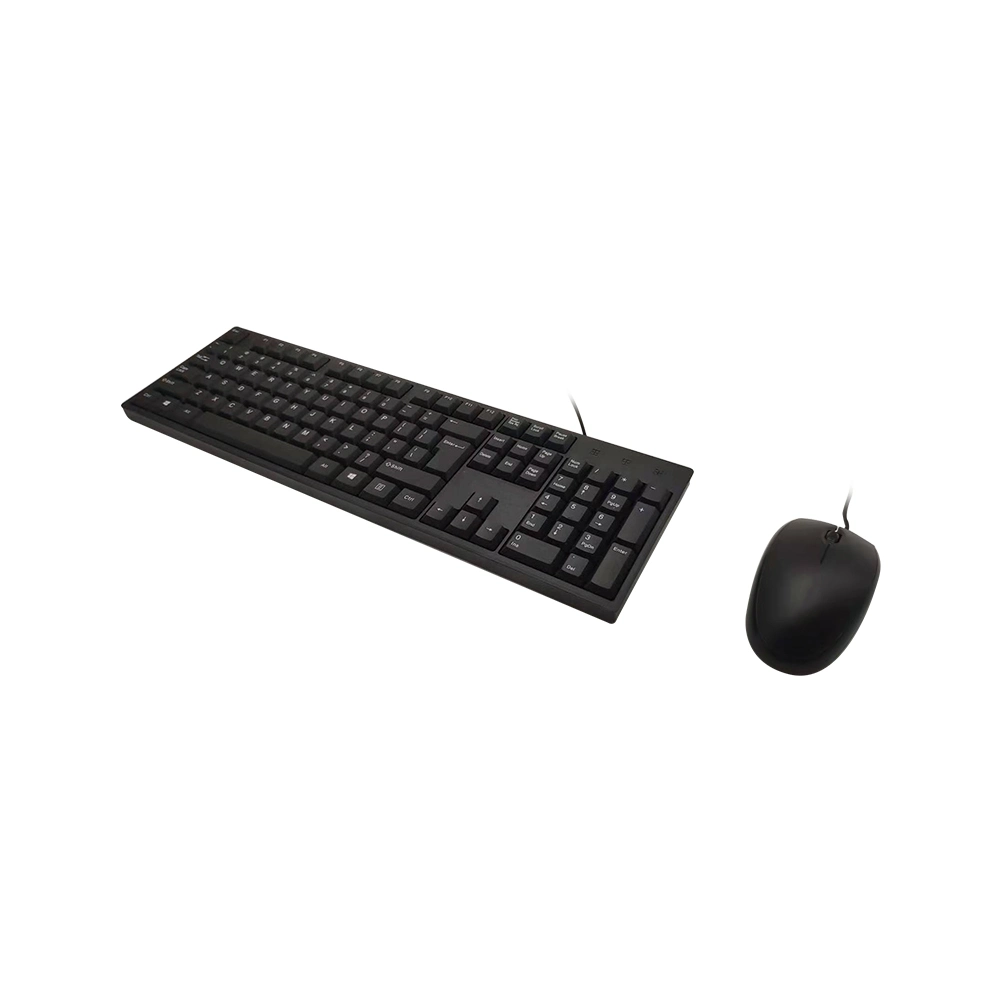 Schwarze Aluminium 104 Tasten Standard kabelgebundene USB-Tastatur Maus