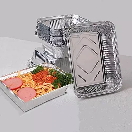 Raw Materials Embossed Aluminum Box Aluminium Foil Trays Kitchen Aluminum Foil Container