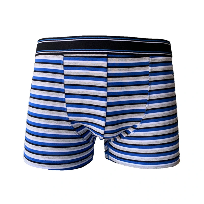 OEM Striped Pattern Cotton Men Boxer Briefs Hot Selling