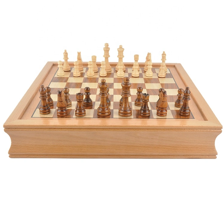 2023 شطرنج فاخر مع خشب عالي الجودة وشيكرز