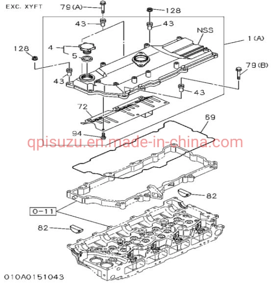 Head Gasket Cover for Isuzu Engine Parts 4HK1 8973313591