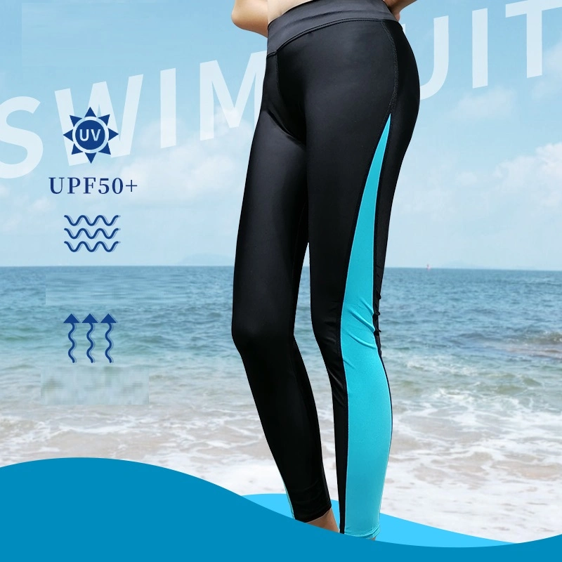 Ropa de mujeres de la UPF 50+ nado los Pantalones con cintura alta Leggings en traje de baño Ropa deportiva de natación de 9" pantalones
