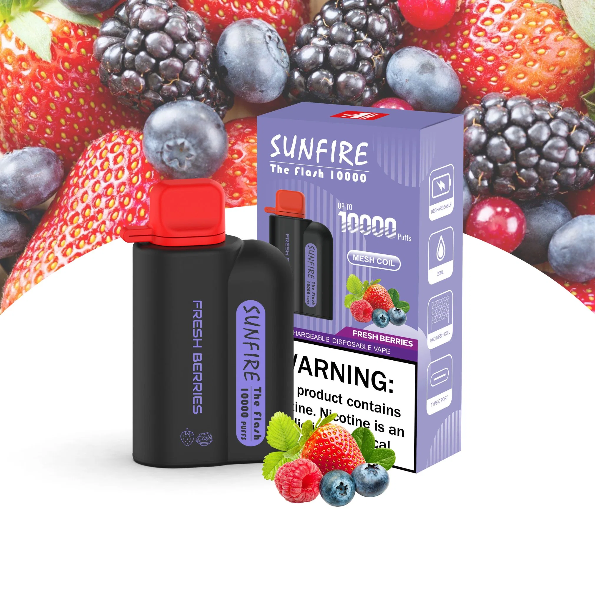 Cola Ice Mayoreo E cigarrillos Sunfire 10000 Puffs sabores populares vape desechable 10flavors barra de vapor desirable flotador lápiz de pañales desirrisorios Alemania