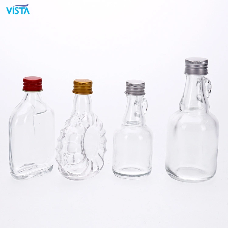 Vista Ready Mould 50ml Mini Liquor Vodka Gin Rum Brandy Glasflasche mit Schraubverschluss