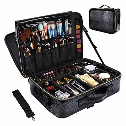 Maquillaje profesional de viajes Bolsa grande bolsa de cosméticos maquillaje caso