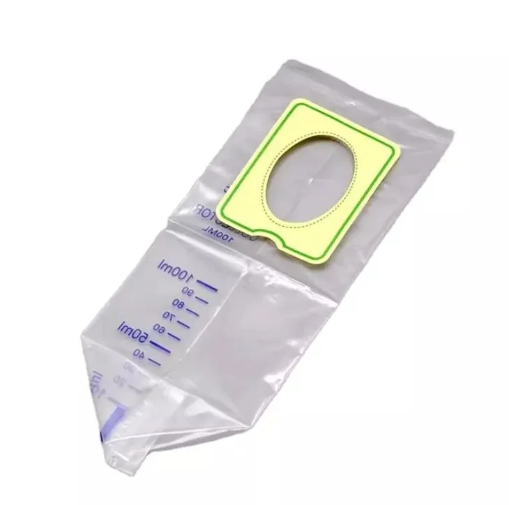 CE 100 150 200ml Disposable PVC Baby Urinal Drainage Pediatric Urine Collector Bags