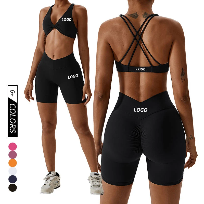 Großhandel/Lieferant Custom Breathable Eco Friendly Beauty Back Strappy Sport-Bh Legging Yoga Outfit Fitness-Set