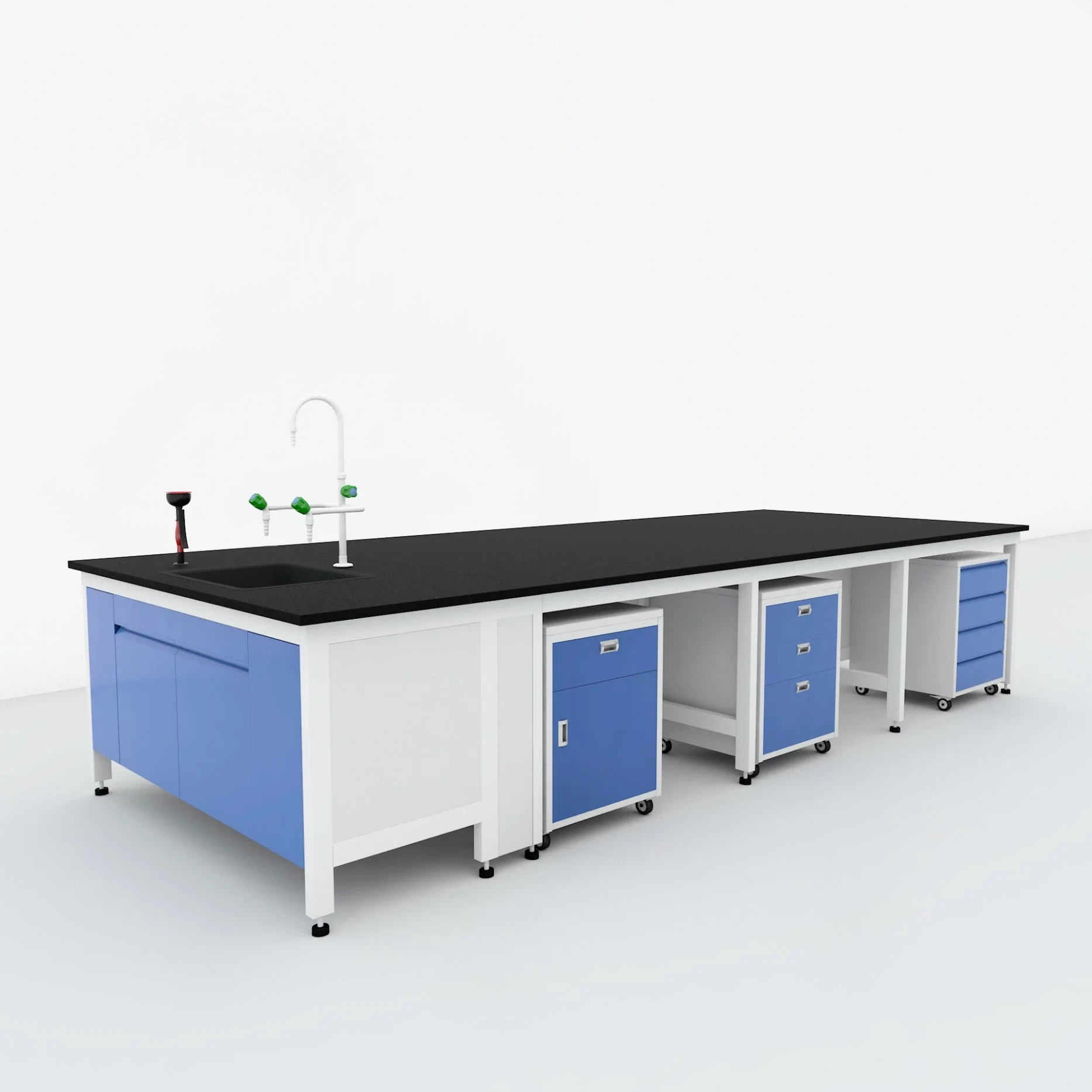 Mesa de trabajo de laboratorio modular 10ft Workbench utiliza laboratorios flexible puede personalizar y diseñado específicamente