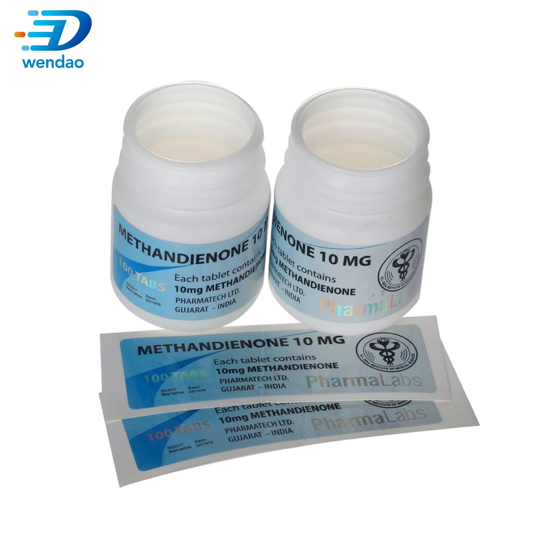Custom Adhesive Plastic Pill Vial Bottle Pharmacy Label
