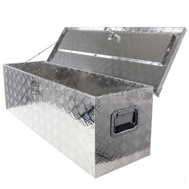 Caja de herramientas para camiones de aluminio almacenamiento de remolques bajo la carrocería con bloqueo