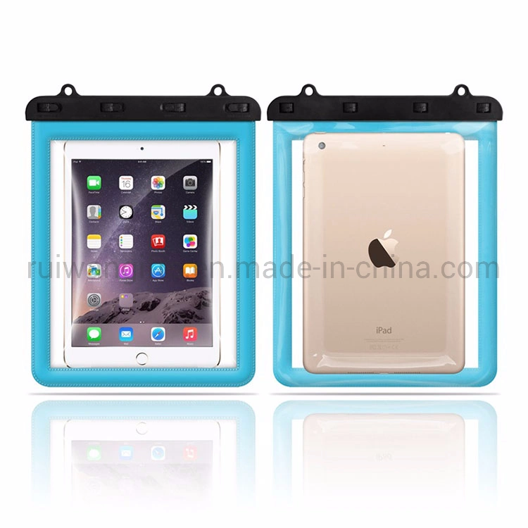 PVC Waterproof Pouch for iPad with Double Zip Closure