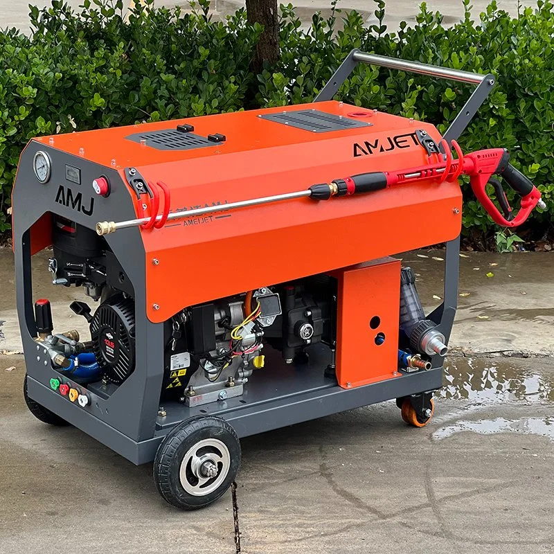 High Pressure Cleaner 40lpm-70lpm 10gpm-19gpm Diesel Hydro Jetter Drain Cleaning Pressure Washer Sewer Jetter Machines