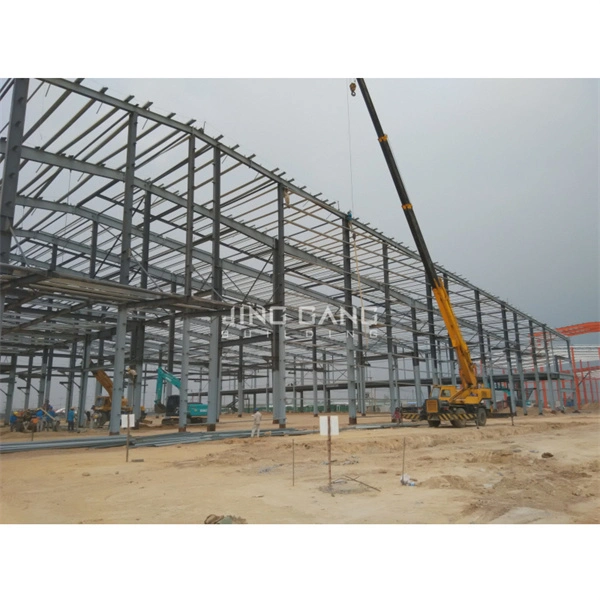 Estrutura de aço Q235 Q355 galvanizado H Depósito de metal Construção para a oficina do armazém do prefácio