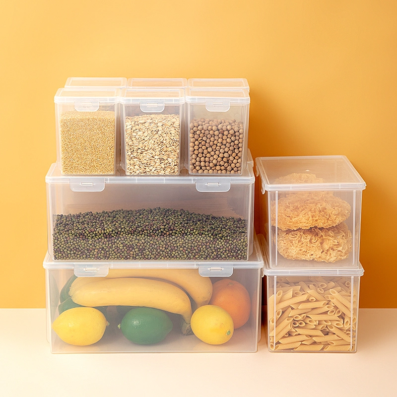 7 in 1 Set Good Quality PP Plastic Safe Food Storage Container Box Set with Lid and Buckle