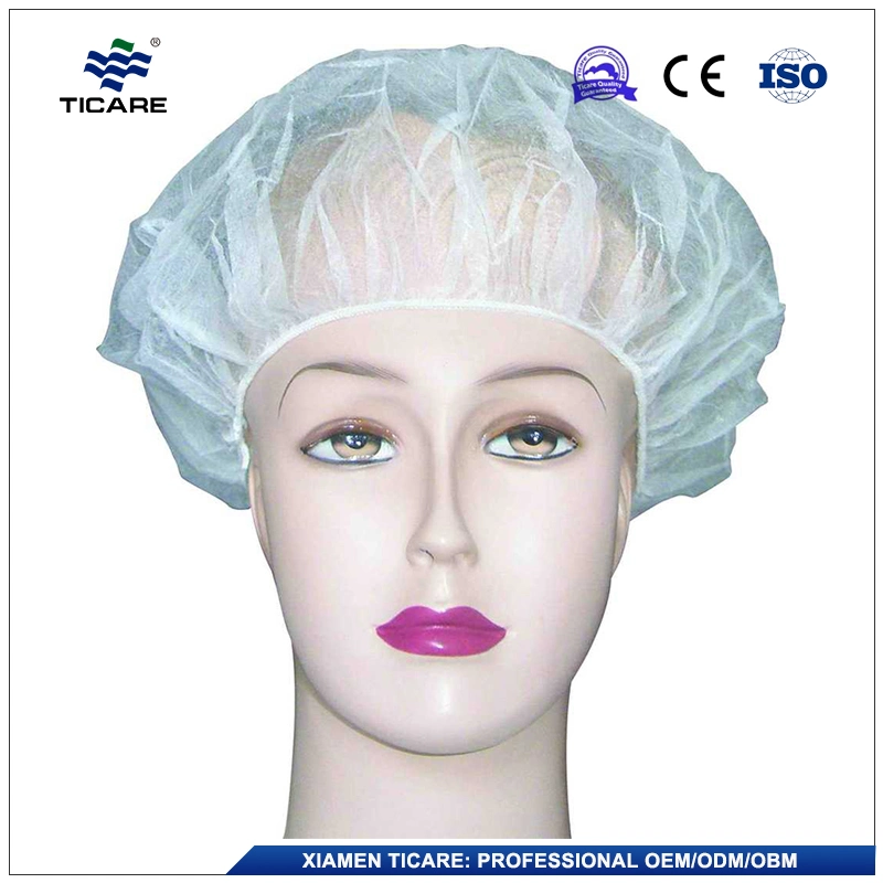 Surgical Use Disposable PP Non Woven Round Bouffant Nurse Cap