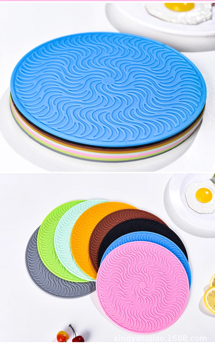 Round Silicone Insulation Pad Stackable Soup Bowl Mat Essential Kitchen Tool