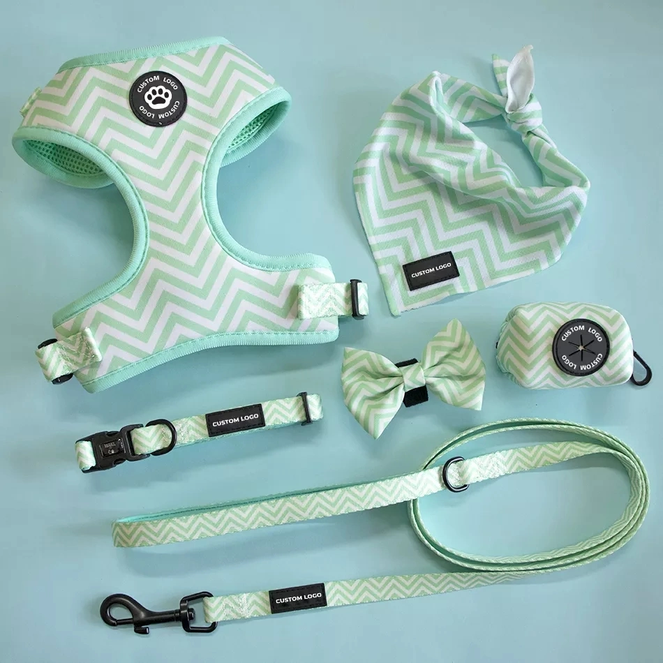 La conception personnalisée et logo pour le PET, collier de faisceau, le plomb, Support de sac à merde Bandana &amp; le filtre Bow Tie, faisceau de Pet Col, Accessoires de chien