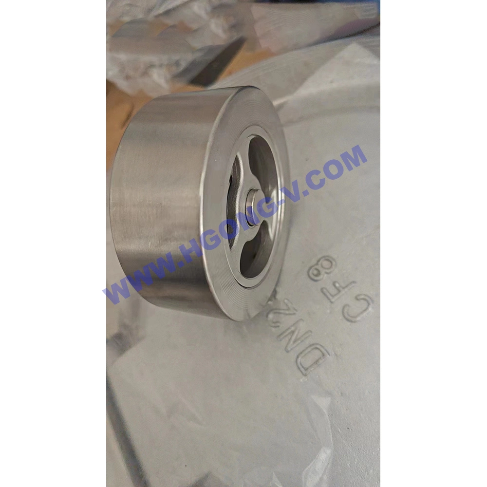 DIN/API/ANSI 304 316 Acero inoxidable/WCB muelle Nun retorno Swing Wafer Válvula de retención para uso industrial