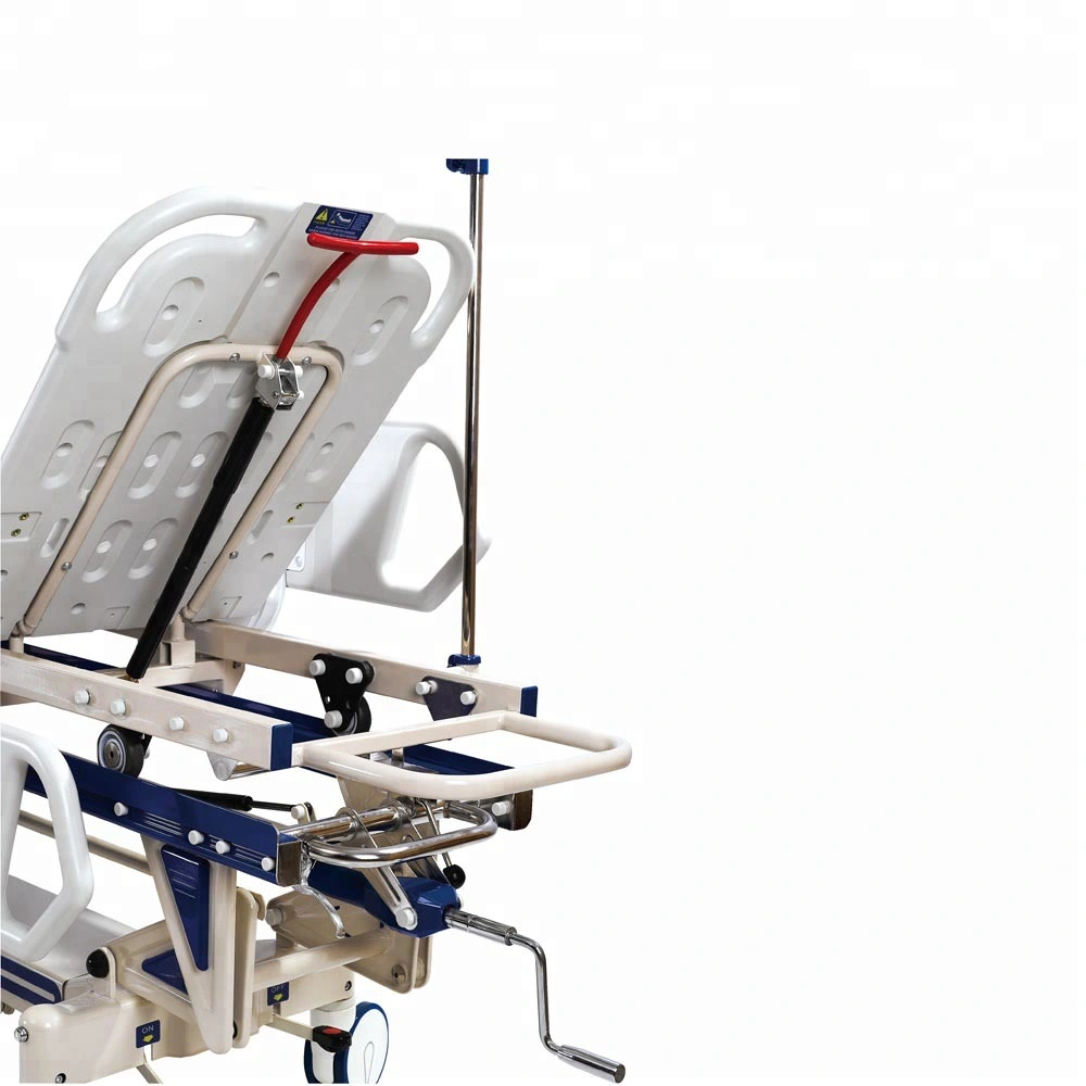 Manual Care Hospital Bed Trolley Ambulance Patient Operation Connecting Stretcher