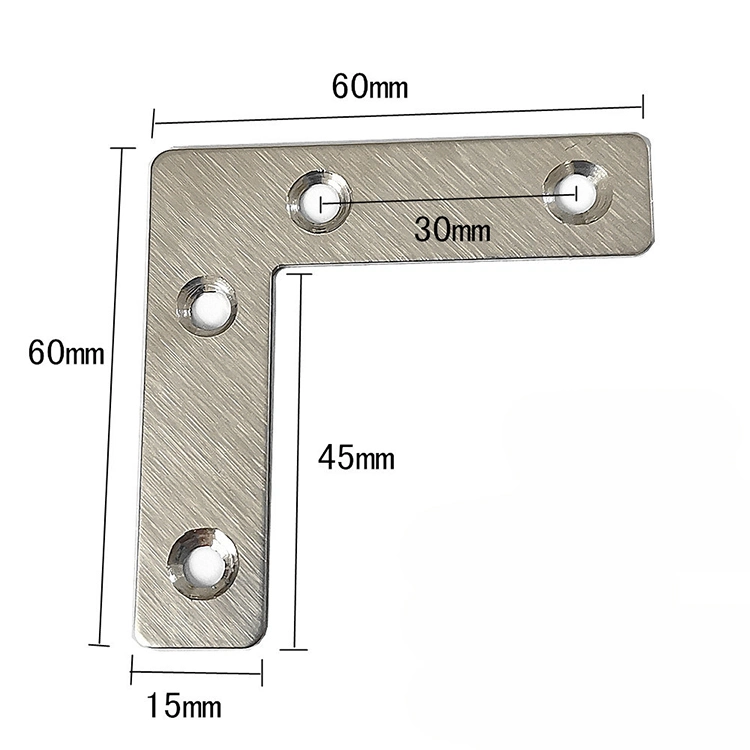 Stainless Steel Angle Code Bracket Fixer L-Shaped Connector