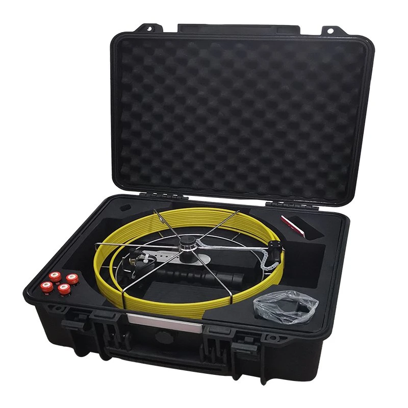 Sewer Pipe Video Inspection System Borescope Push Rod Camera with Portable DVR Monitor Screen