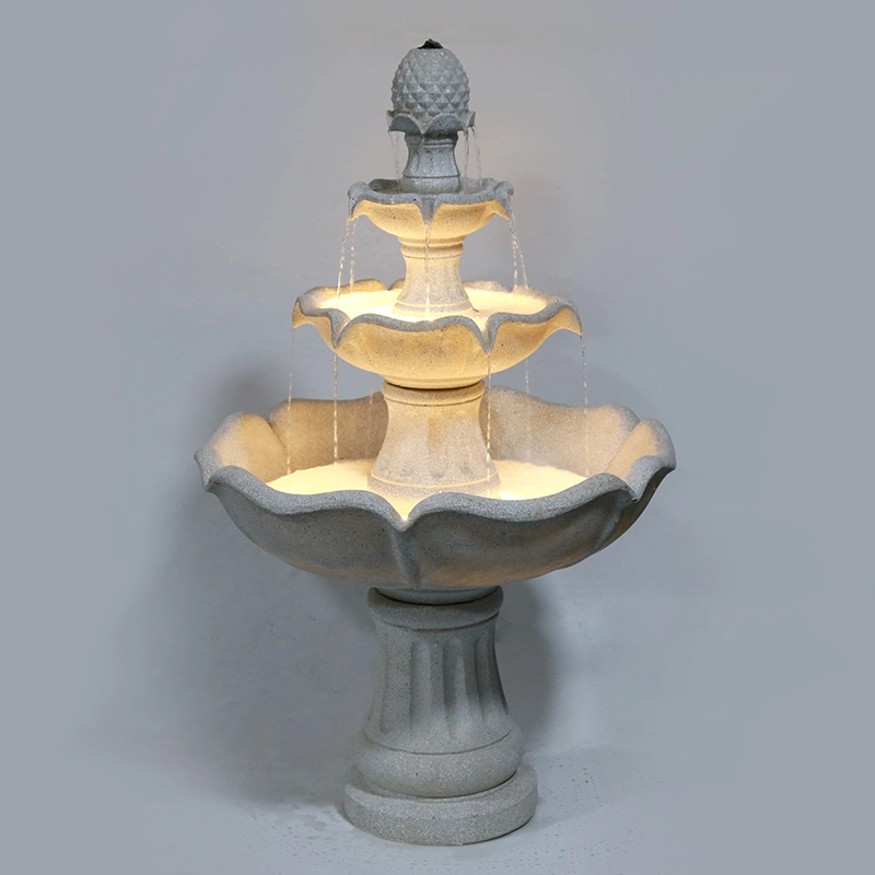 Outdoor Decoration Carved White Marble Water Fountain for Sale